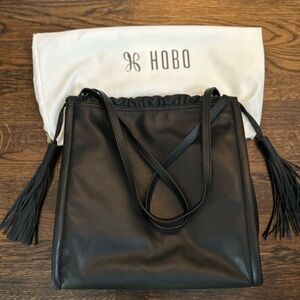 Hobo International black leather tote. NWOT.